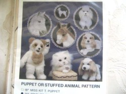 138 139 SON RISE 20'' STUFFED STARLITE BEAR, 22" MEADOW BEAR, FELT EYES, PATTERN